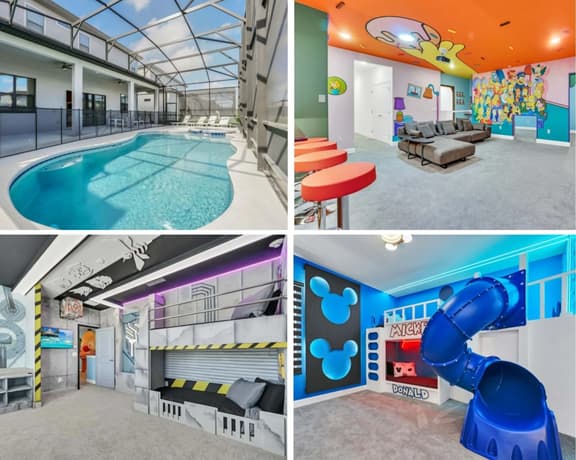 5 Themed Rooms | Bunk Slide | Private Pool 6283 - Image 1
